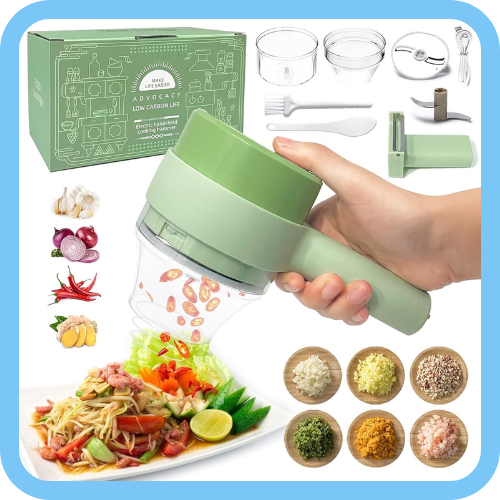 4 in 1 Portable Electric Vegetable Cutter Set