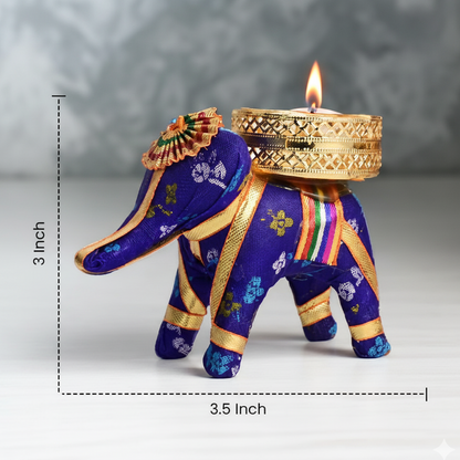 Handcrafted Elephant Tealight Candle Holders Set | Home Decor & Gifting