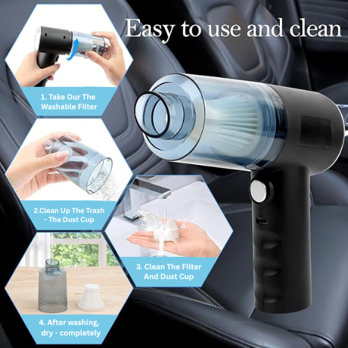 2-in-1 Portable Air Duster & Wireless Vacuum Cleaner
