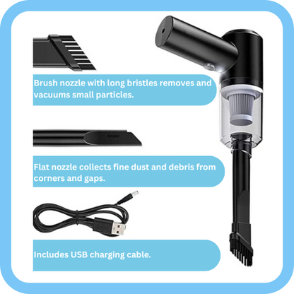 2-in-1 Portable Air Duster & Wireless Vacuum Cleaner