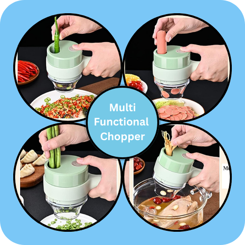 4 in 1 Portable Electric Vegetable Cutter Set