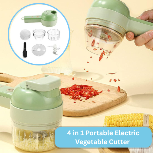 4 in 1 Portable Electric Vegetable Cutter Set